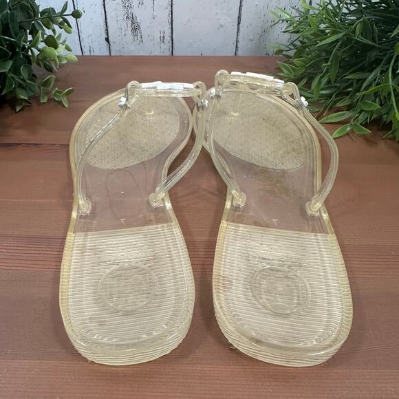 Tory Burch Mini Miller Clear Jelly Sandals Size 7 - Picture 4 of 6